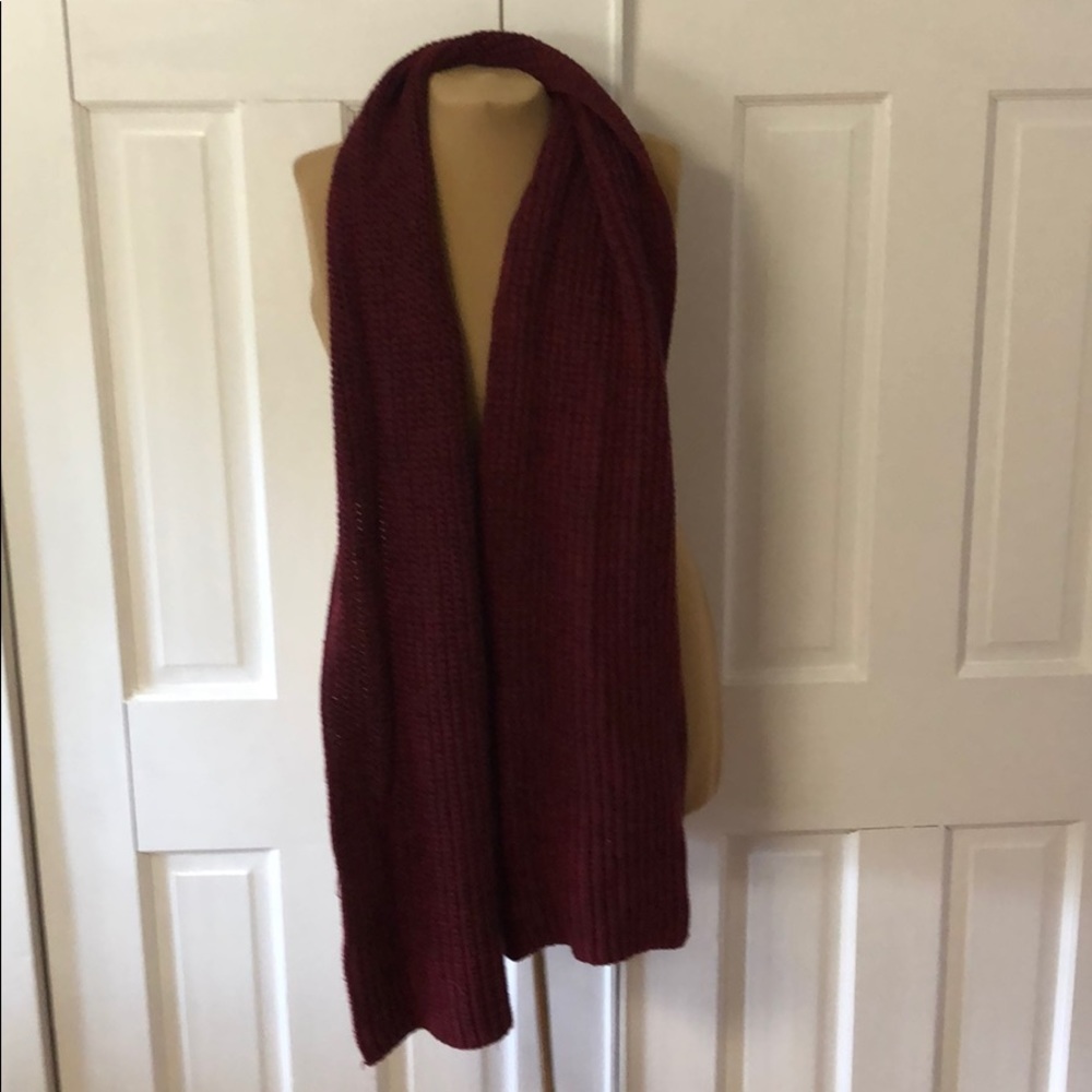 Extra-Long Crochet Red Scarf.